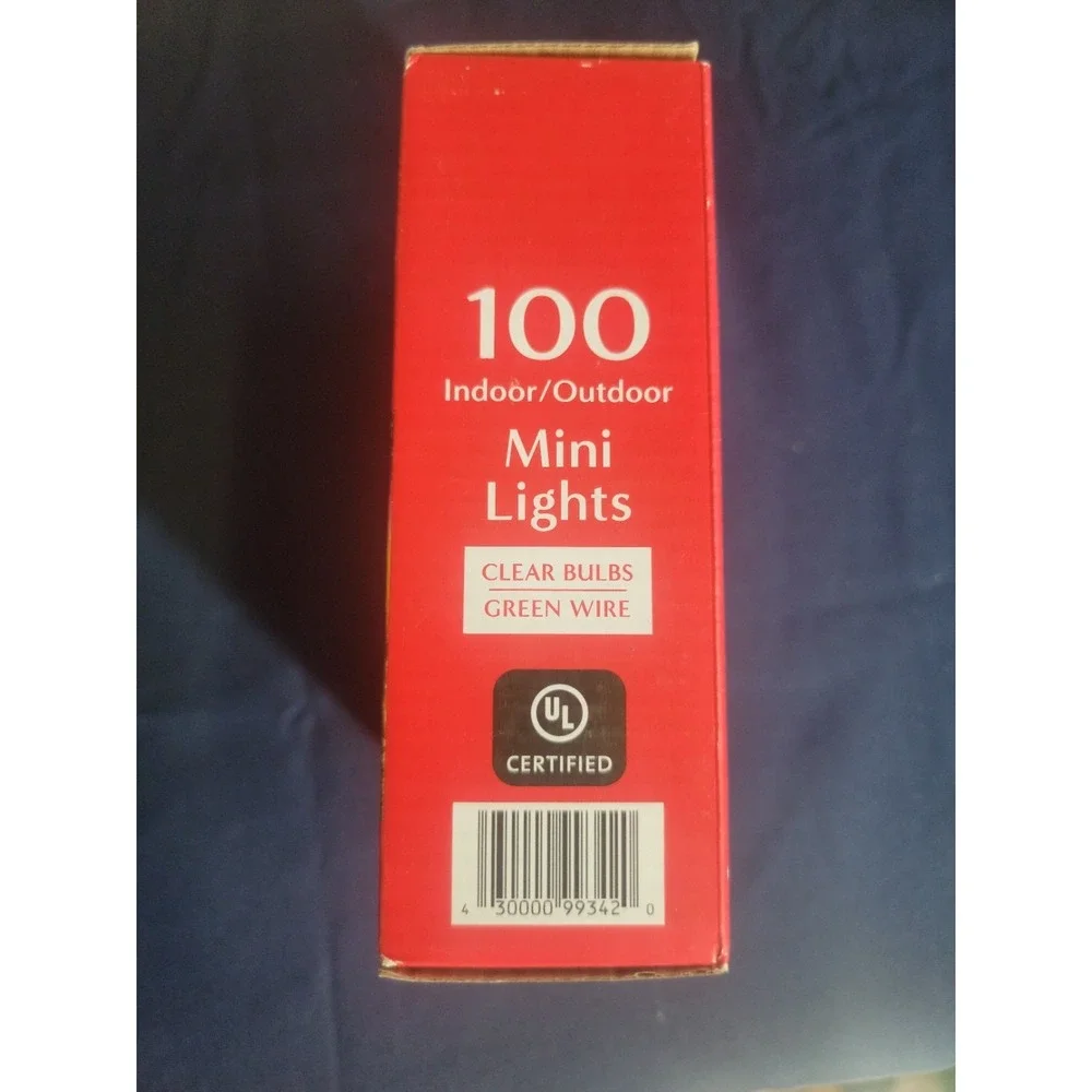 Holiday‎ Style 100 Clear Mini Christmas Lights Green Wire Indoor Outdoor 20 Ft